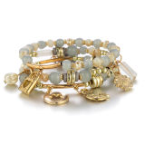 Bohemian Ethnic Style Alloy Crystal Lock Sun Flower Moon Star Bracelets B-004657