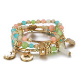 Bohemian Ethnic Style Alloy Crystal Lock Sun Flower Moon Star Bracelets B-004657