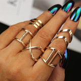 Fashion Gold Color Open Design Stainless Steel Finger Gold Rings 612031