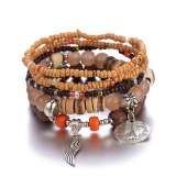 Vintage Multilayer Beads Women Summer Bracelet Bracelets B-000819