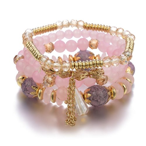 Women Crystal Ethnic Crystal Beads Bracelets B-001829