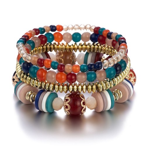 Women Acrylic Pearl Beads Bracelet Couple Bracelets B-0009110