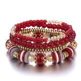 Women Acrylic Pearl Beads Bracelet Couple Bracelets B-0009110