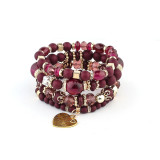 Bohemian Beaded Women Girls Multilayer Stretch Heart Bracelet Bracelets B-001324