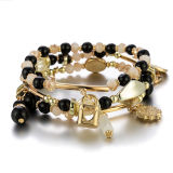 Bohemian Ethnic Style Alloy Crystal Lock Sun Flower Moon Star Bracelets B-004657