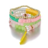 Fashion Bohemia Crystal Beaded Colorful Stone Wrap Bracelets B-003445