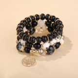 Women Bohemian Multilayer Tree of Life Charm Handmade Bracelets B025869