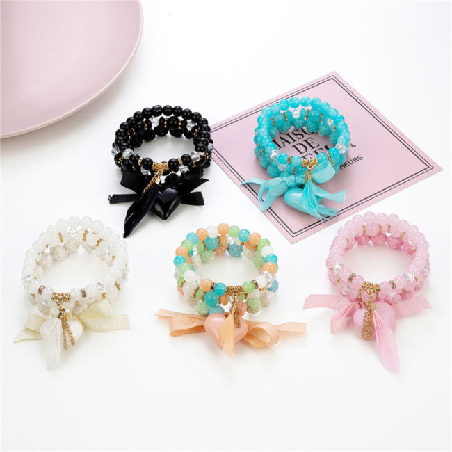 Fashion Metal Ribbon Flowers Bracelet Bracelets B-001425