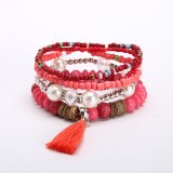 Summer Bohemian Pink Stone Ladies Bracelet Bracelets B-007485