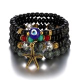 Fashion Women Ethnic Natural Stone Glass Bead Bracelets B-003647
