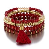 Women Summer Tassel Charm Beads Bracelets B-005768