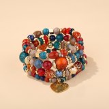 New Multicolor Heart-Shaped Crystal Couple Bracelets B025465