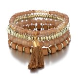 Women Summer Tassel Charm Beads Bracelets B-005768