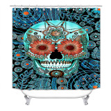 Fashion Waterproof Floral Sugar Skulls Bathroom Hanging Curtain Toliet Covers yxyl20190013748
