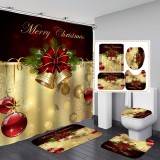 Creative Christmas Polyester Waterproof Bathroom Hanging Curtain Toliet Covers yxyl201900314