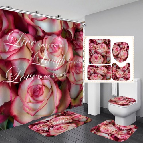 Waterproof Printing Bathroom Hanging Curtain Toliet Covers Set yxyl2019004758