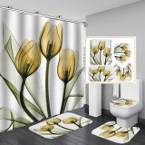 Washable Print Flower Hotel Bathroom Hanging Curtain Toliet Covers yxyl2019004455