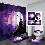 Pumpkin Kitty Bathroom Shower Hanging Curtain Toliet Covers Sets yxyl20190015061