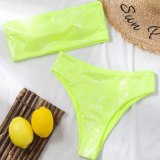 Women Snake Print High Waist Bikini Push Up Swimsuit Swimsuits XY3647