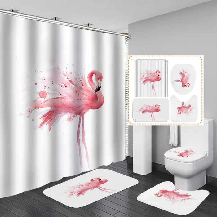 Latest Design Animal Style Tropical Style Bathroom Hanging Curtain Toliet Covers