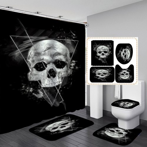 Skull Head Waterproof Bathroom Hanging Curtain Toliet Covers yxyl20190014253