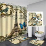 Fashion Printed Waterproof Bathroom Hanging Curtain Toliet Covers yxyl2019006374