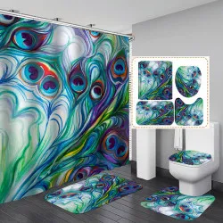 Latest Design Animal Style Tropical Style Bathroom Hanging Curtain Toliet Covers