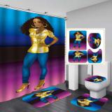 Textile Print Plain Black Women Bathroom  Hanging Curtain Toliet Covers yxyl20190013445