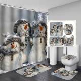 Fashion Printing Snowman Bathroom Hanging Curtain Toliet Covers yxyl2019005768