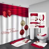 Christmas Trees 3D Printed Bathroom Hanging Curtain Toliet Covers yxyl20190059610