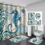 Ocean Design Dolphin Toilet Seat Waterproof Bathroom Hanging Curtain Toliet Covers yxyl2019003142
