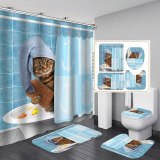 Foodie CatWaterproof Bathroom Hanging Curtain Toliet Covers yxyl2019001223