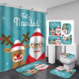 3D Christmas Bathroom Hangning Curtain Toliet Covers yxyl20190069710