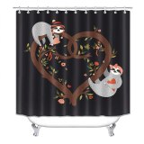 Cute Sloth Waterproof Bathroom Hanging Curtain Toliet Covers yxyl20190012839