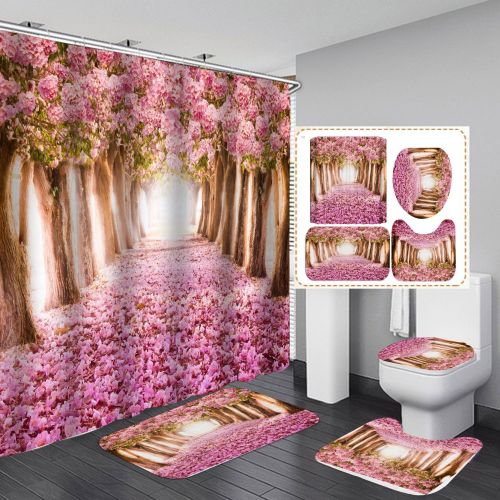 Coral Fleece Washable Bathroom Hanginh Curtain Toliet Covers yxyl201900415