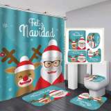 3D Christmas Bathroom Hangning Curtain Toliet Covers yxyl20190069710