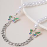 Trendy Stainless Steel Butterfly Chain Necklaces 304455HG