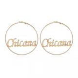 Fashion Creative Hollow Out Letter Earrings B127485