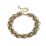 Fashion Gold Link Chain Hip Hop Women's Punk Statement Necklaces C268394
