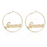 Fashion Creative Hollow Out Letter Earrings B127485