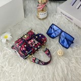 Trending Graffiti Pattern Ladies Jelly Rivet Women Handbags And Sunglasses Set PS-828899
