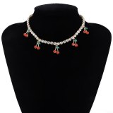 Vintage Women Cherry Choker Necklaces C308697