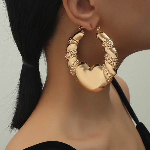 Women Love Gold Plated Stainless Steel Earrings kh-674354
