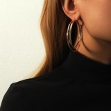 Women Fashion Punk Big Size Hoop Round Circle Earrings kh-673041