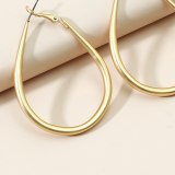 New Fashion Water Wide Copper Big Hoop Earrings kh-6694105