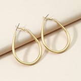 New Fashion Water Wide Copper Big Hoop Earrings kh-6694105