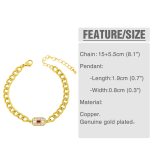 Gold Cuban Curb Link Chain Bracelets For Women brc8192