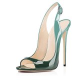 Women Slip-On High Thin Heels Sandals A3645-12