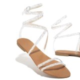Summer Women PVC Transparent Strap Cross Ankle Sandals SC1627