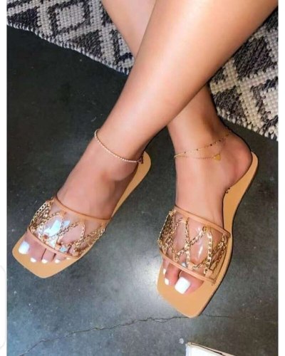 Fashion Women's Slippers Sexy Transparent Slides